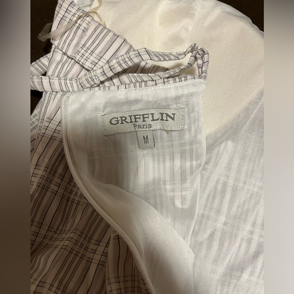 Grifflin Paris grey and white midi dress size Medium - Picture 3 of 6